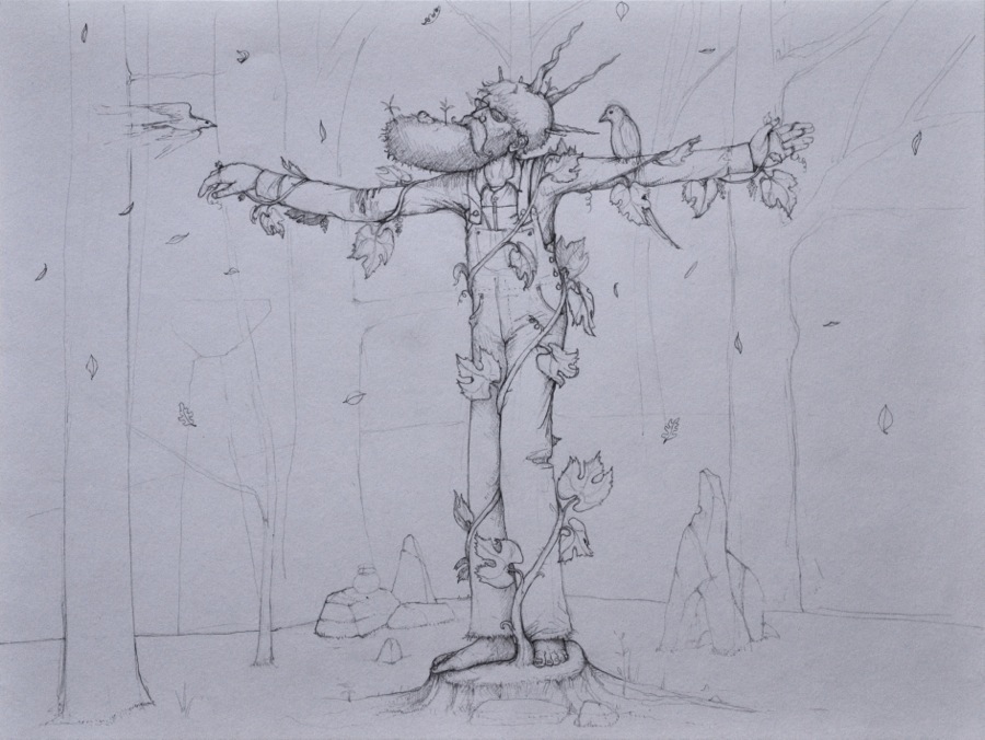 Walking Man Becomes a Tree