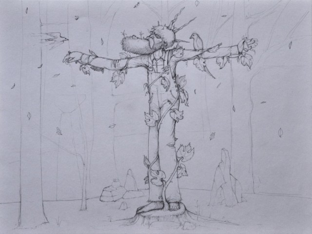 Walking Man Becomes a Tree