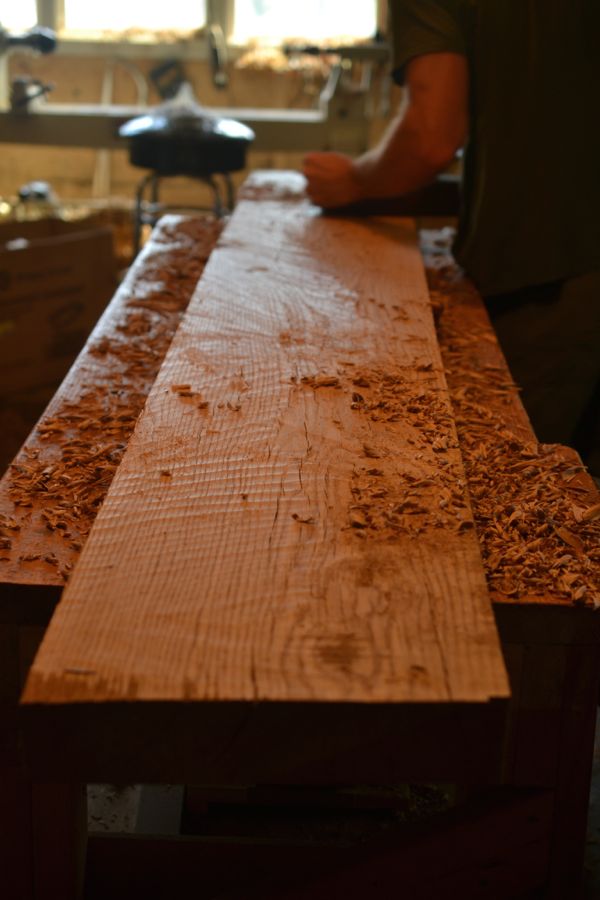 Oak and Walnut Table build17