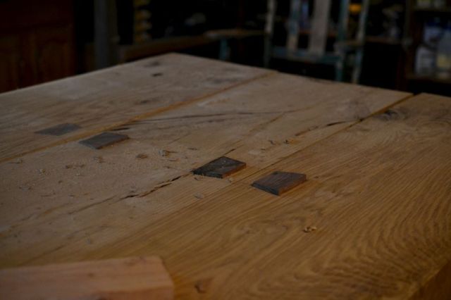 Oak and Walnut Table build19