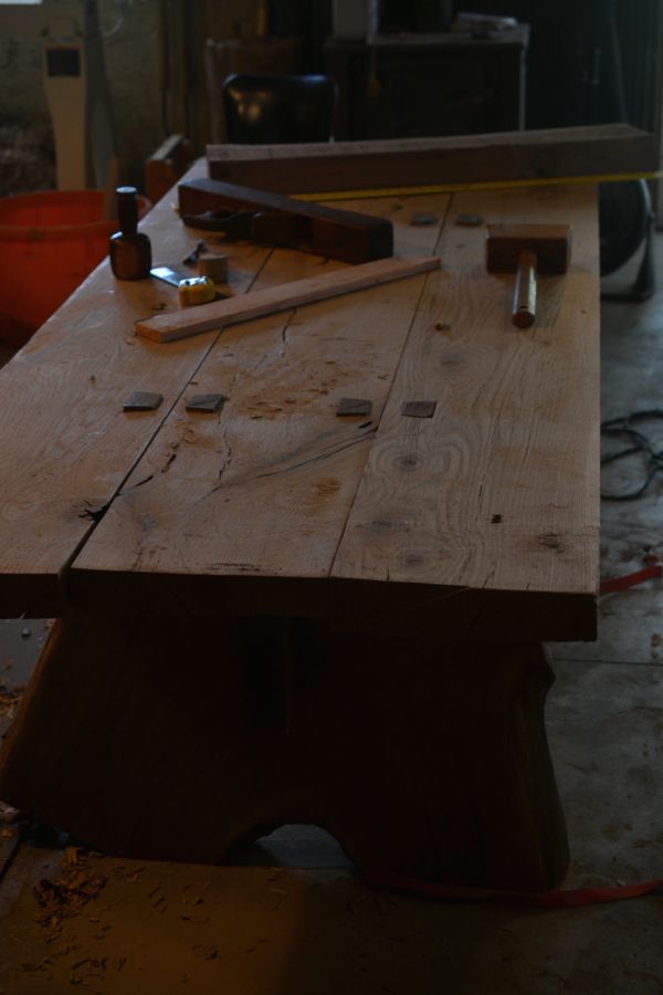 Oak and Walnut Table build20